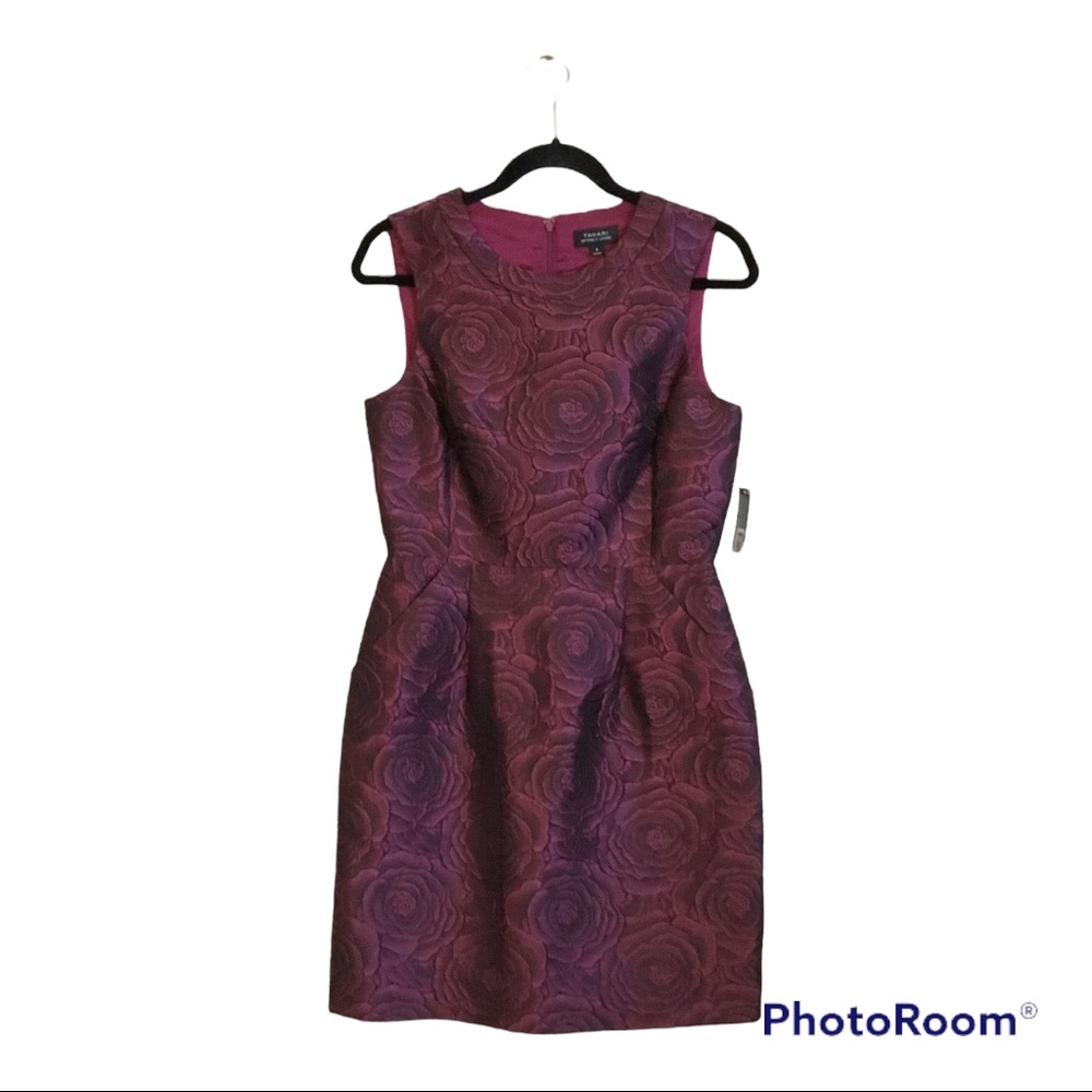 Tahari ASL Sleeveless Rose Dress Size 8 #141